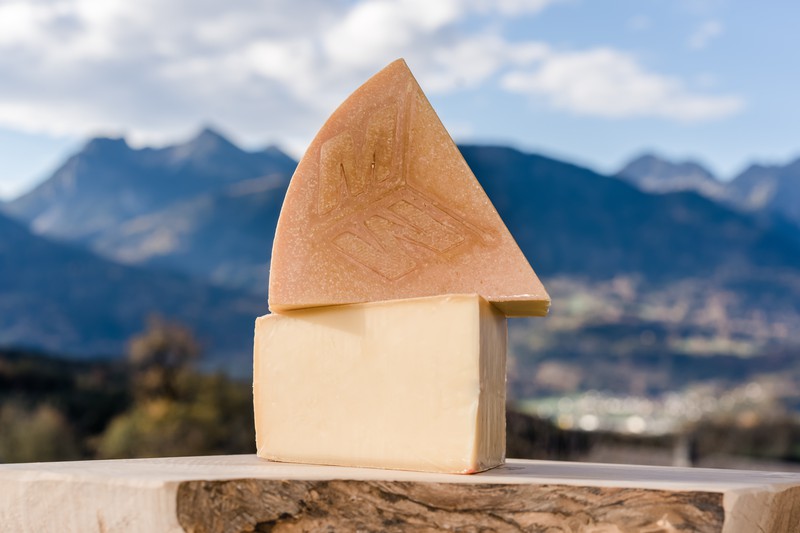 Sennerei Schnifis Käse mit Logo
